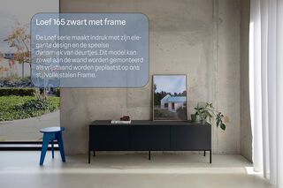 Tv-meubel, RAAT, Loef 165, Zwart, met frame